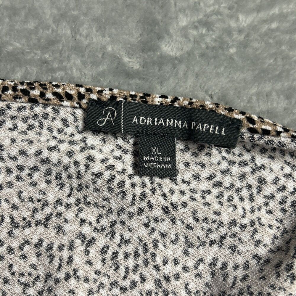 Adrianna Papell Womens Shirt Top Pullover Short Sleeve Blouse Sz. XL Brown - Picture 5 of 15